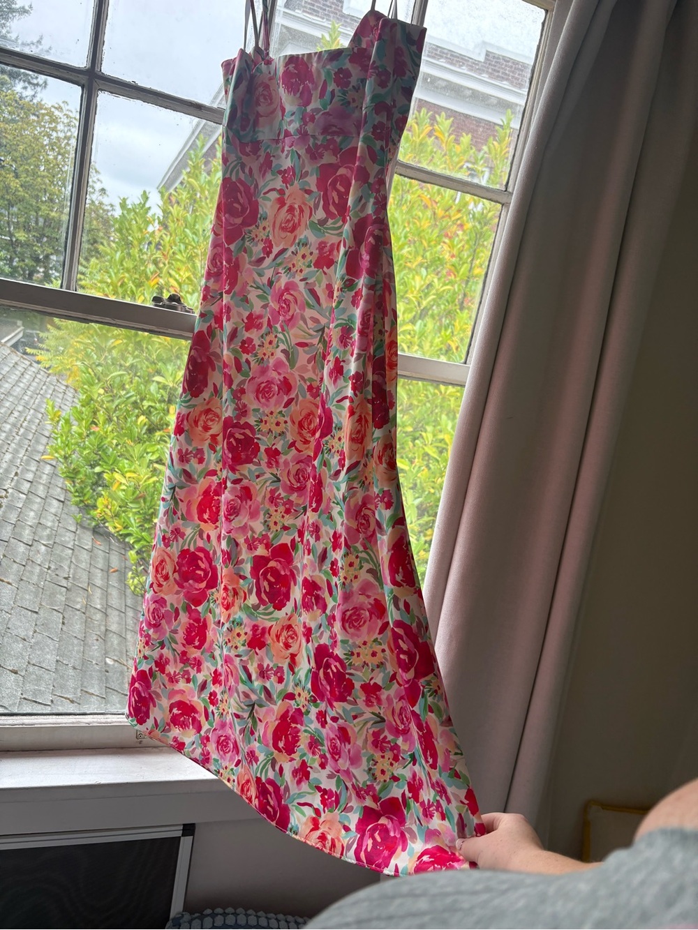 Ever New Pink Floral Midi Slip Dress